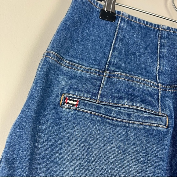 Alice + Olivia Paxton High Rise Zip Front Denim Mini Skirt - Picture 5 of 8